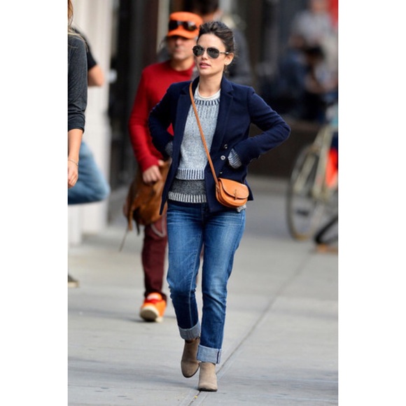 Chic Grey Faux Suede Cute Wooden Ankle Booties - Picture 5 of 14